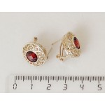 Серьги из граната "восточное солнце"