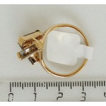 Кольцо с раухтопазом "пирамида"