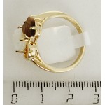 Кольцо с тигровым глазом "1 роза 1 лист"