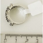 Кольцо с цирконом черным "крестики" (родиум) Кольцо с цирконом черным "крестики" (родиум)