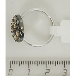 Кольцо с цирконом мульти "Солнышко" (родиум)