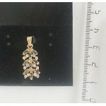 Кулон из шпинели оливковой "косичка 3 ряда" Кулон из шпинели оливковой "косичка 3 ряда"