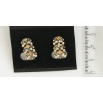 Серьги из шпинели оливковой "косичка 3 ряда" Серьги из шпинели оливковой "косичка 3 ряда"