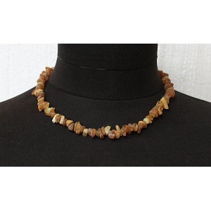 Бусы из янтаря, галтовка, однотонные, необработанные, 42см