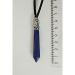 Кулон из лазурита "кристалл" (синий), с металлическим узором