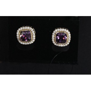 Cерьги из аметиста (синт.) "герцогиня"