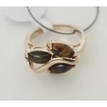 Кольцо с тигровым глазом "большой рис"