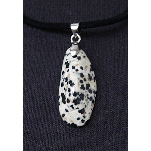 Кулон из яшмы далматиновой, галтовка от 20мм