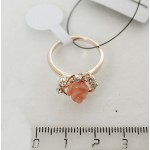 Кольцо с кораллом оранжевым "феерия"