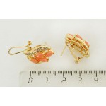 Серьги из коралла (оранжевый) "колосок" Серьги из коралла (оранжевый) "колосок"