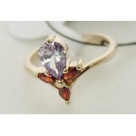 Кольцо с гранатом "Ирис", огранка Кольцо с гранатом "Ирис", огранка