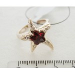 Кольцо с гранатом "морская звезда"