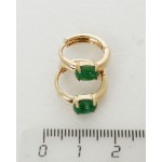 Серьги из хризопраза (темный) "колечки"