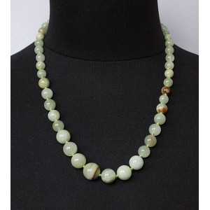 Бусы из оникса, шарик по возрастающей, 52-54 см