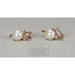 Серьги из жемчуга белого "чайка"