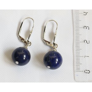 Серьги из лазурита, шарик 12мм