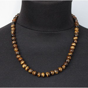 Бусы из тигрового глаза, 46-48см, шарик 8мм