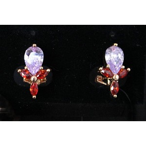 Серьги из граната "ирис", огранка