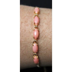 Браслет из коралла розового "маркиза малая"