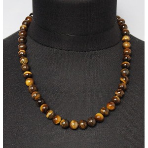Бусы из тигрового глаза, 46-48см, шарик 10мм