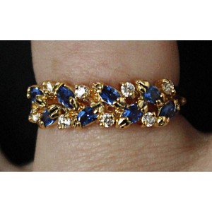 Кольцо со шпинелью "косичка"