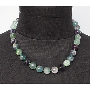 Бусы из флюорита, шарик 12мм гладкий